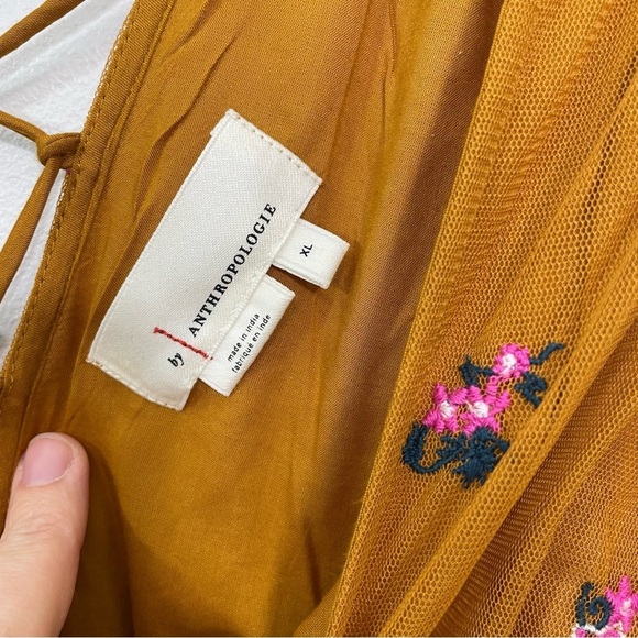 Anthropologie Smocked Tulle Blouse NWOT - Picture 6 of 7